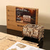 Kit maquette Antique Box puzzle 3D mécanique en bois avec boîte d'emballage, pièces prédécoupées et notice de montage