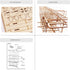 Contenu kit puzzle 3D Wright Flyer : planches prédécoupées référencées, aperçu assemblage et instructions pas à pas