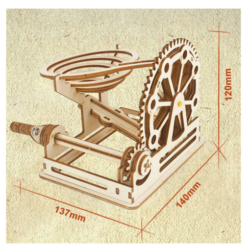 3D Wooden Marble Run Puzzles Toys Assemble Construction Building Blocks Model Set DIY Montessori Kids Mechanical Maze Track Gift