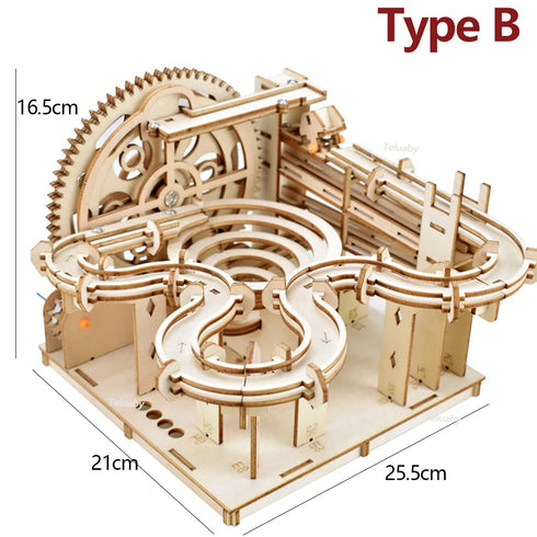 Puzzle 3d en bois et marbre, puzzle mécanique, jouet à assembler soi-même, jouets éducatifs à vapeur, Kits de construction de maquettes pour enfants et adultes, cadeau