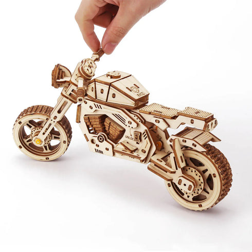 Puzzle 3D Moto en Bois – Maquette Cruiser Vintage à Assembler