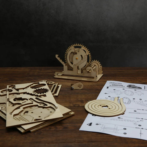 3D Wooden Marble Run Puzzles Toys Assemble Construction Building Blocks Model Set DIY Montessori Kids Mechanical Maze Track Gift