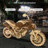 Wooden Motorcycle Mechanical Puzzles 3d Easy Assemble Building Blocks Kits for Teens Adults DIY Cyberpunk Collection Models Gift