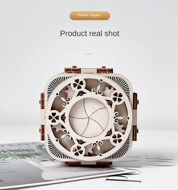 3D Spring Music Box Puzzles Assemble Building Blocks Kits for Teens Adults Toys DIY Wood Romantic Mechanial Song Player Models