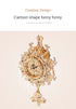 DIY Wooden Wall Clock Model Toys Assembling Retro Wood Building Blocks Kits for Teens Adults 3D Puzzles Electronic Watch Gift