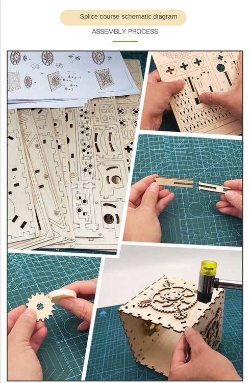 Wooden Motorcycle Mechanical Puzzles 3d Easy Assemble Building Blocks Kits for Teens Adults DIY Cyberpunk Collection Models Gift