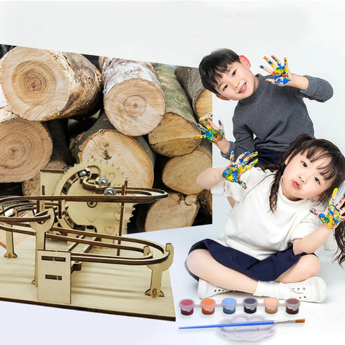 Puzzle 3d en bois et marbre, puzzle mécanique, jouet à assembler soi-même, jouets éducatifs à vapeur, Kits de construction de maquettes pour enfants et adultes, cadeau