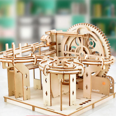 Puzzle 3d en bois et marbre, puzzle mécanique, jouet à assembler soi-même, jouets éducatifs à vapeur, Kits de construction de maquettes pour enfants et adultes, cadeau