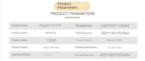 Wooden Motorcycle Mechanical Puzzles 3d Easy Assemble Building Blocks Kits for Teens Adults DIY Cyberpunk Collection Models Gift