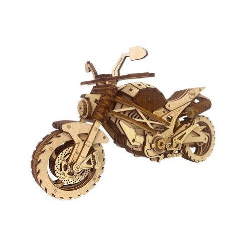 Wooden Motorcycle Mechanical Puzzles 3d Easy Assemble Building Blocks Kits for Teens Adults DIY Cyberpunk Collection Models Gift