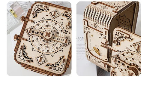 Coffre au Trésor Puzzle 3D Bois – Boîte à Musique avec Code Secret