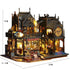 Maison miniature DIY boutique magicien dimensions 19x24x21.5cm - puzzle 3D bois avec éclairage LED taille réelle