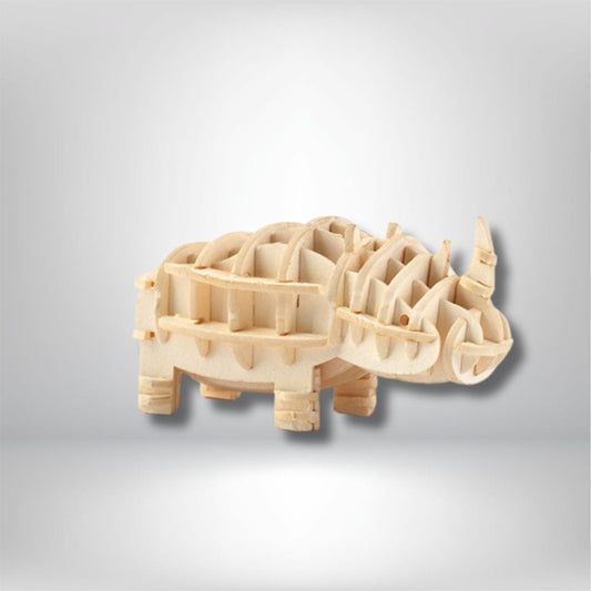 Puzzle 3D en Bois : Rhinocéros